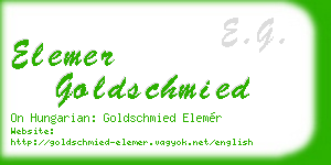 elemer goldschmied business card